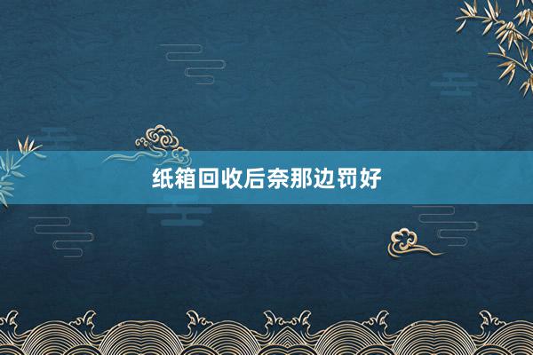 纸箱回收后奈那边罚好